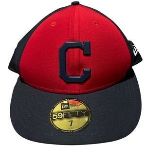 New Era Men's Cleveland Guardians 59 Fifty Fitted Baseball Hat Size 7 (55.8 cm)